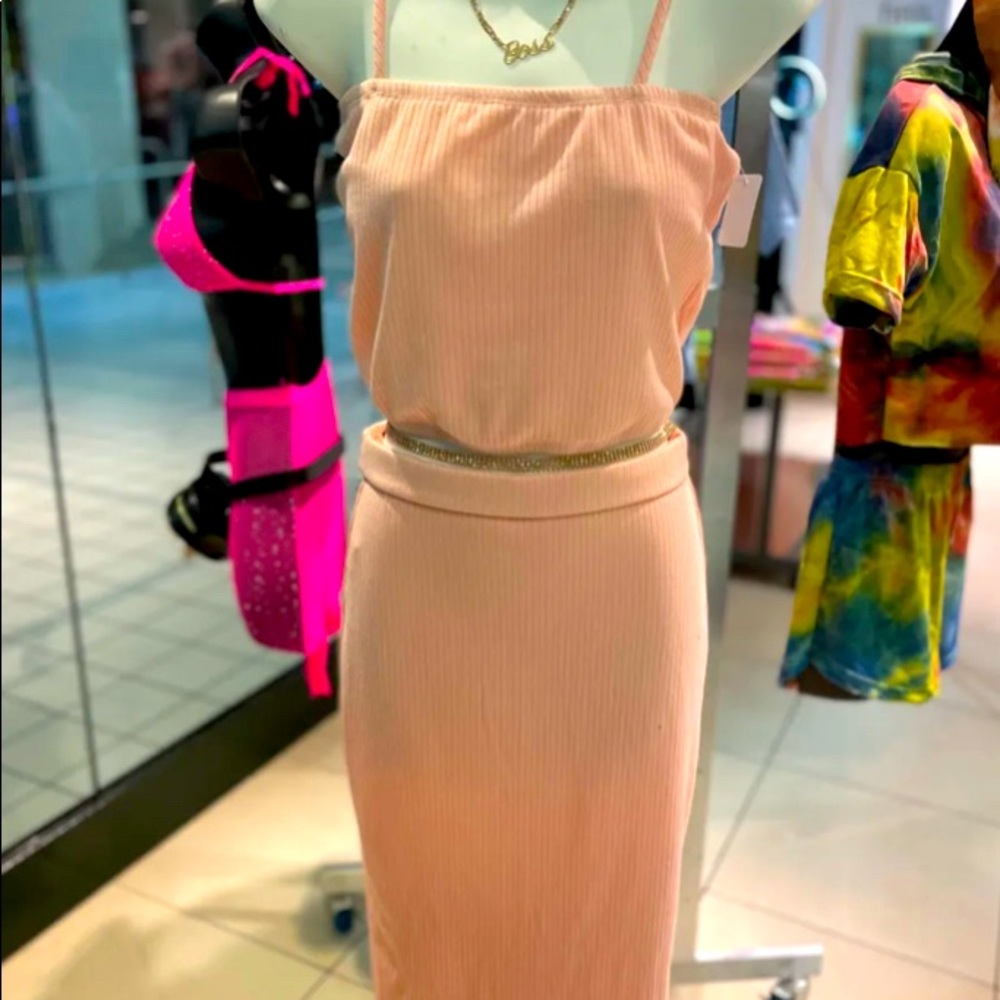 Crop top skirt set